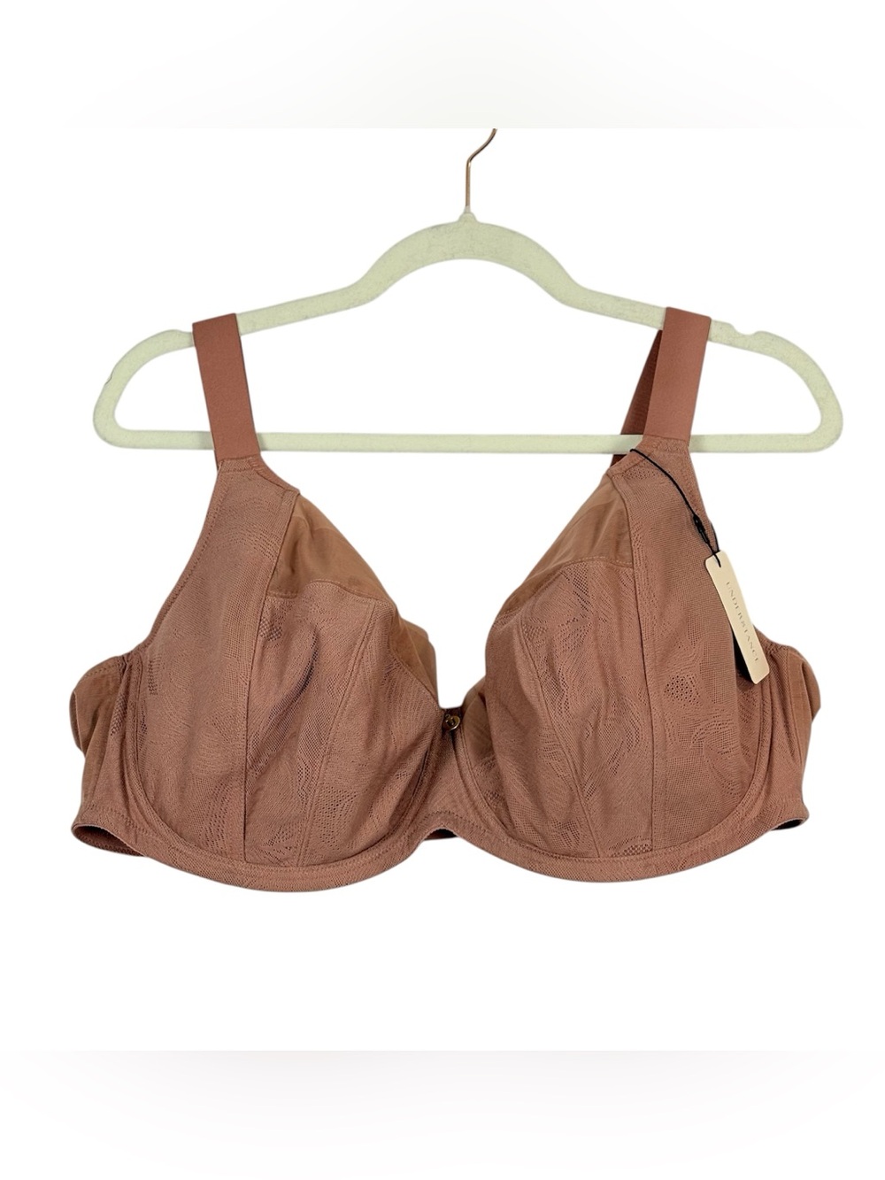 Understance Tilda Flexwire Lace Full Coverage Bra 42G Clay NWT Plus Size Smooth